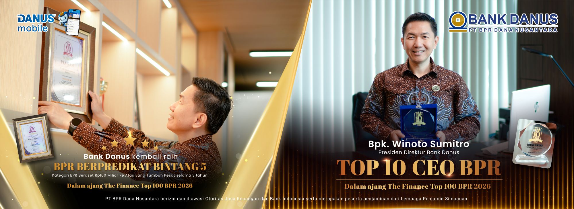 Award BPR Predikat Bintang 5 dan Top 10 CEO BPR