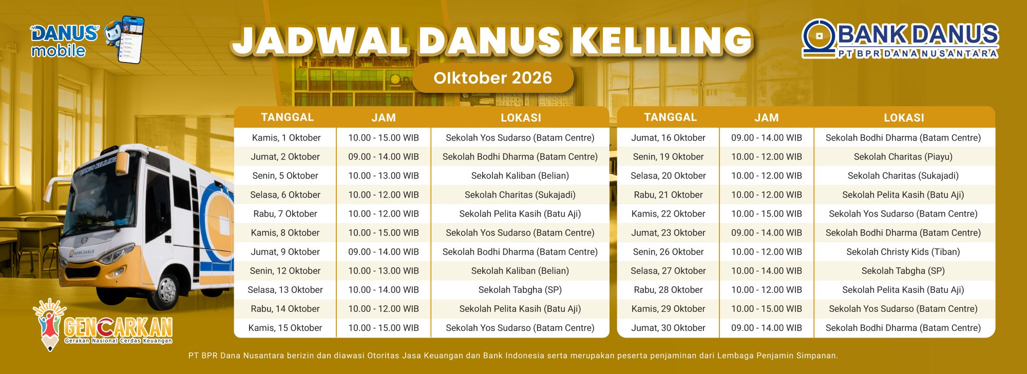 Danus Keliling Oktober 2026
