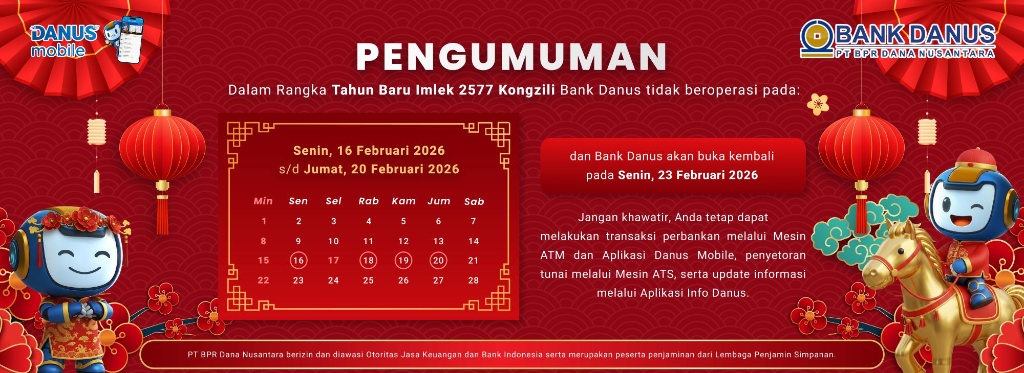 Pengumuman Libur Imlek 2026