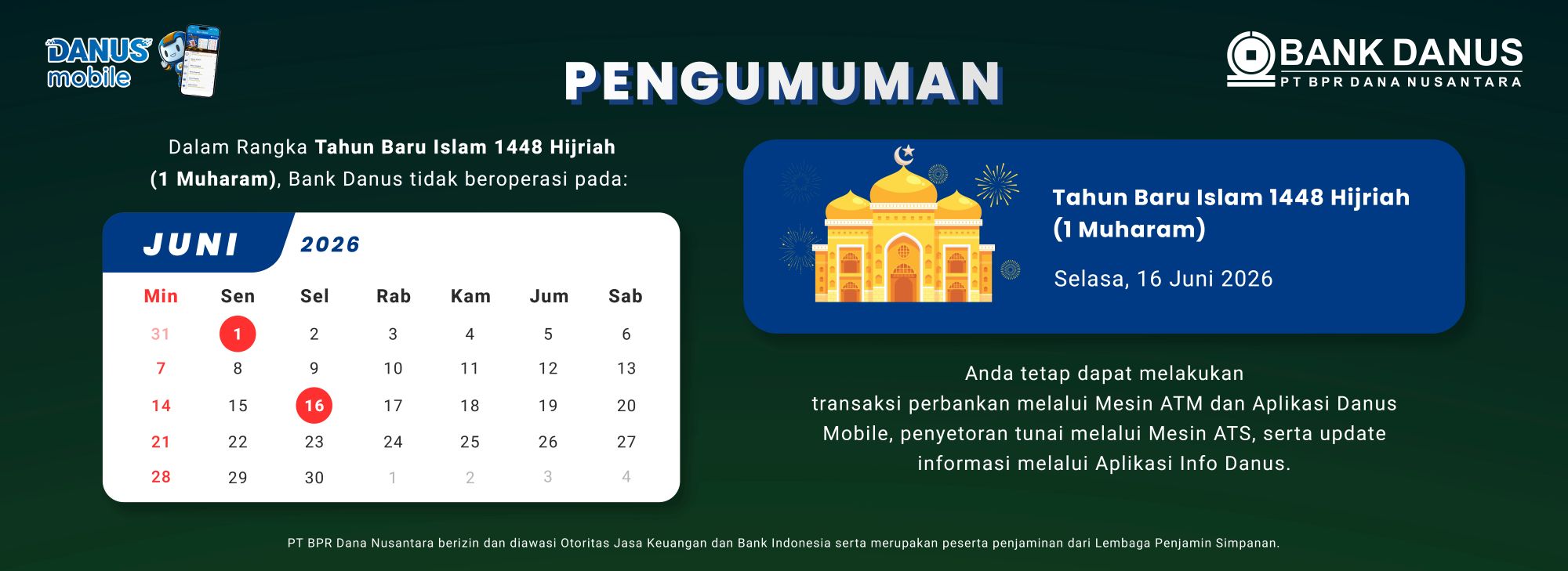 Pengumuman Libur Tahun Baru Islam 2026